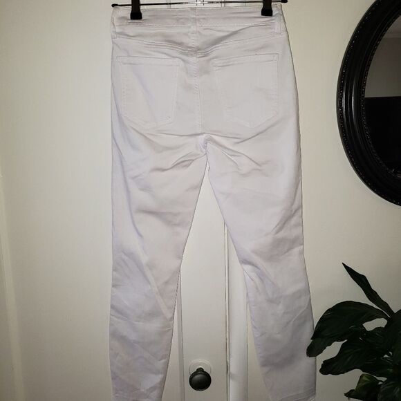 Pistola White Distressed Frayed Hem Skinny Jeans - Picture 8 of 10